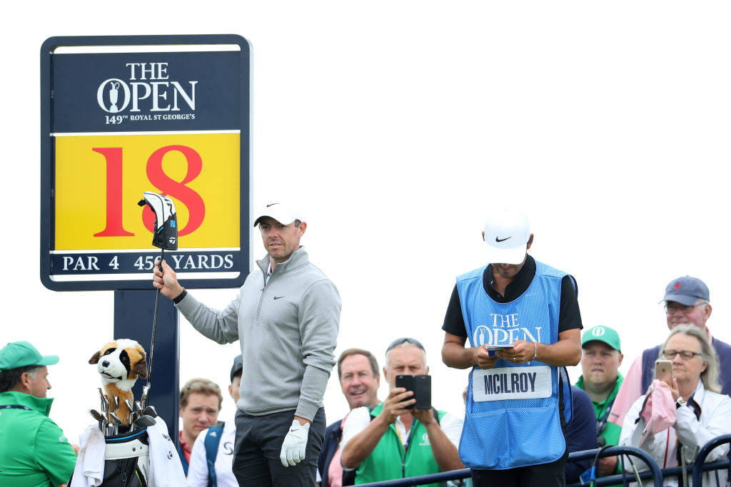 Rory McIlroy on Royal St George's 18th tee